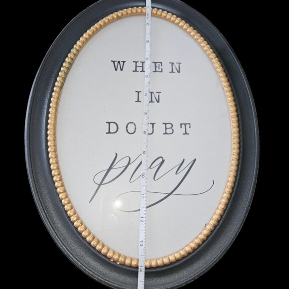 Kirklands “When in Doubt Pray” Oval Wall Art – Like New - Picture 2 of 4